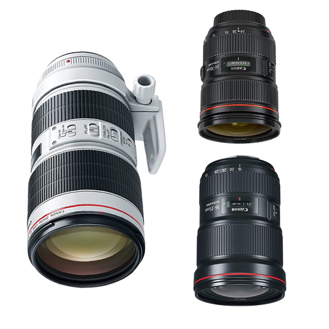 CANON ZOOM LENSES-3-LENS SET-F2.8